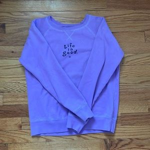 Purple Life Is Good crewneck sweater